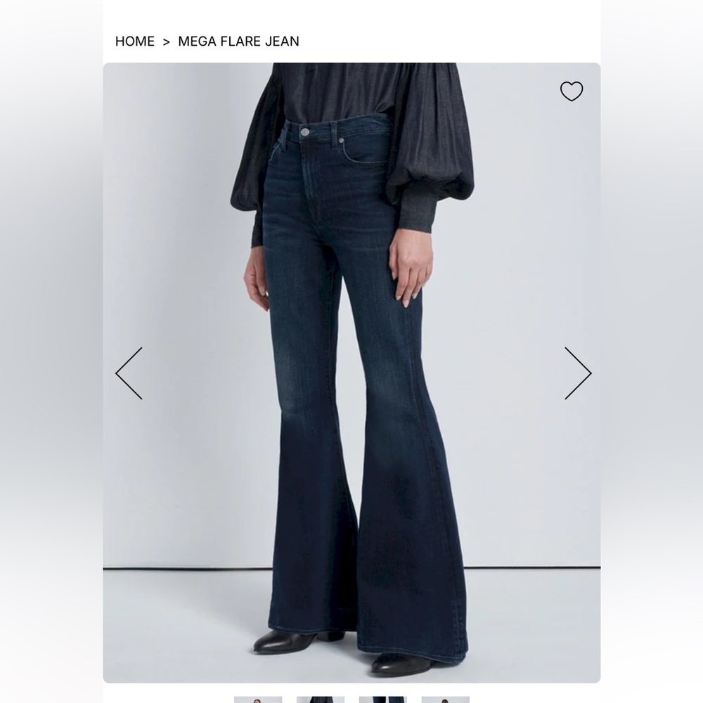 7 For All Mankind Dark Indigo Flare Jeans 31